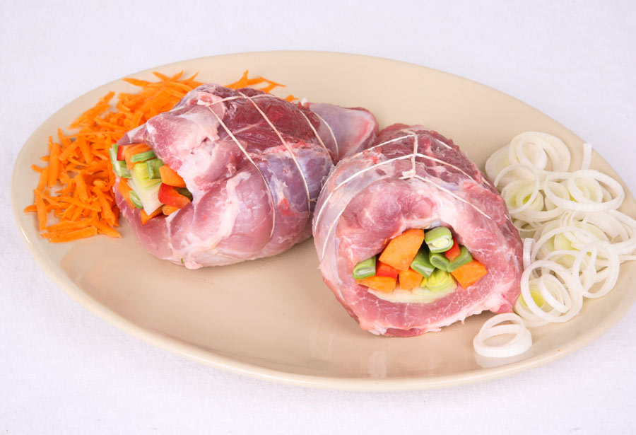 Miminhos de Porco com Legumes